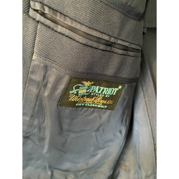 Black Blazer Men's Single Breasted 2 Button LC Shield Brass Button Star Fashion - Picture 3 of 10